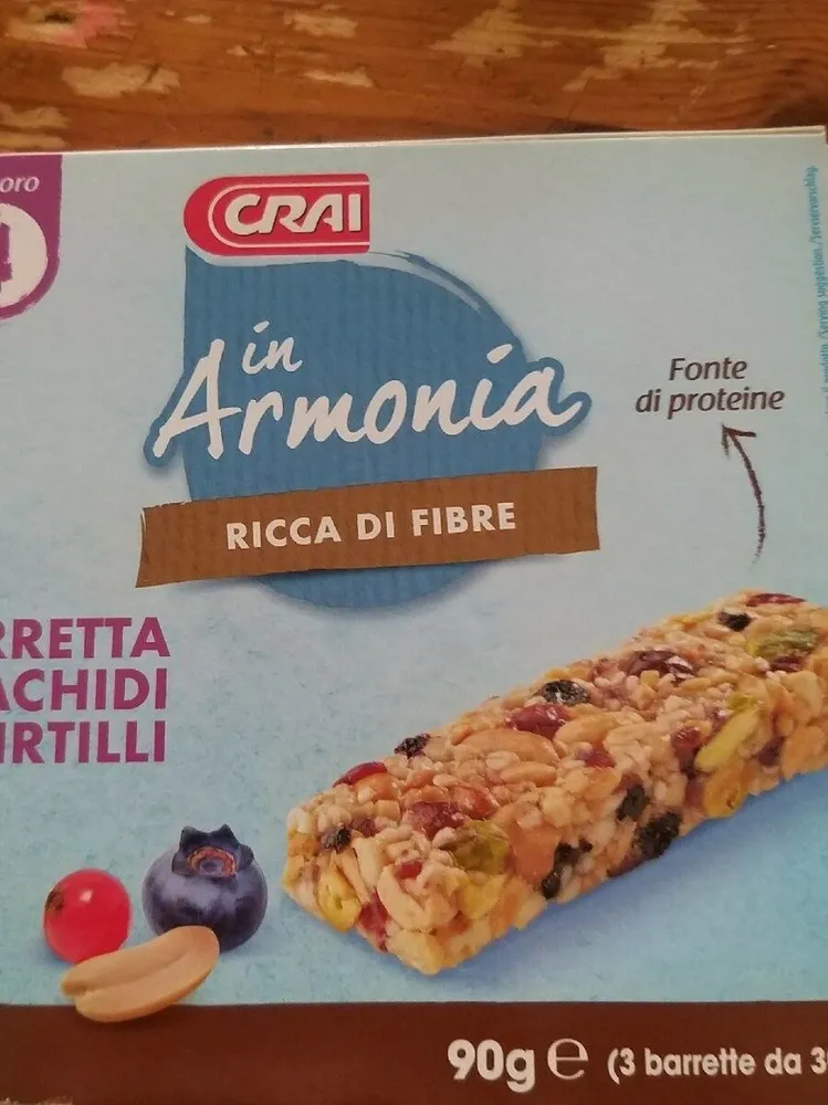 Barretta arachidi e mirtilli