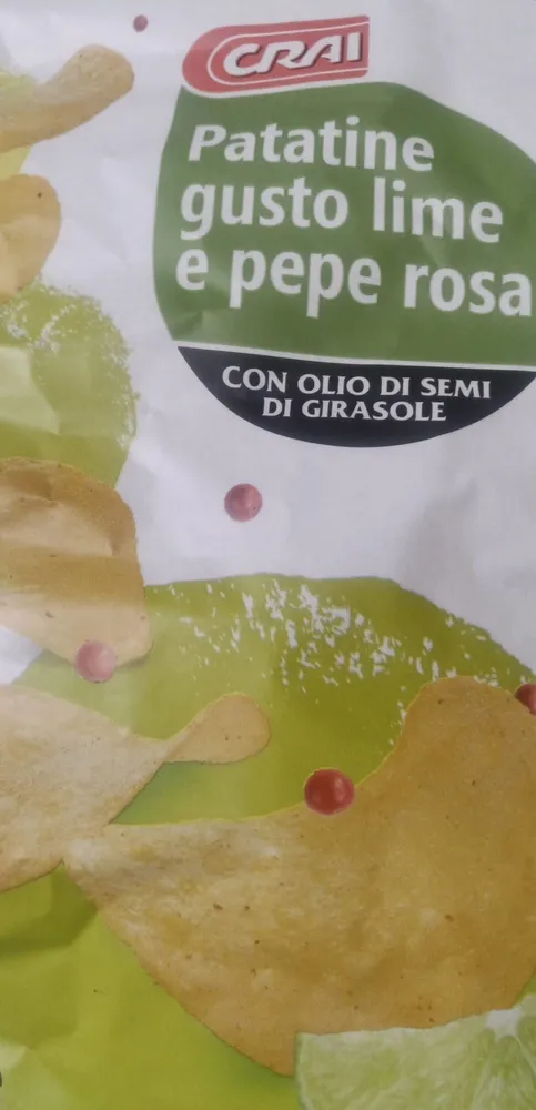 Patatine gusto lime e pepe rosa