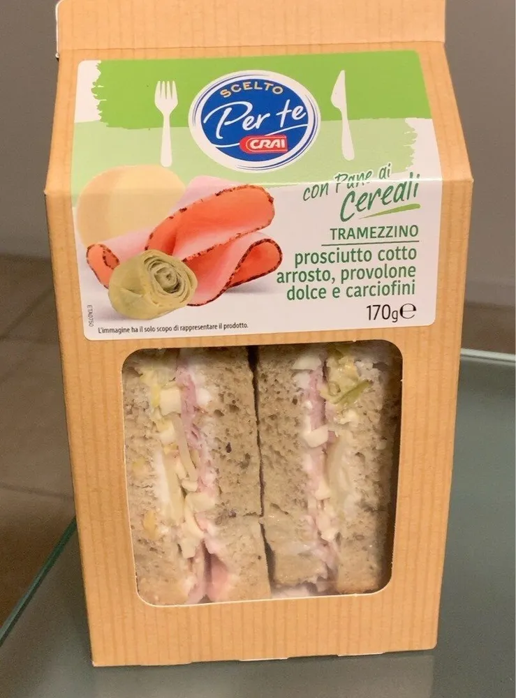 Tranezzino Prosciutto provolone carciofini