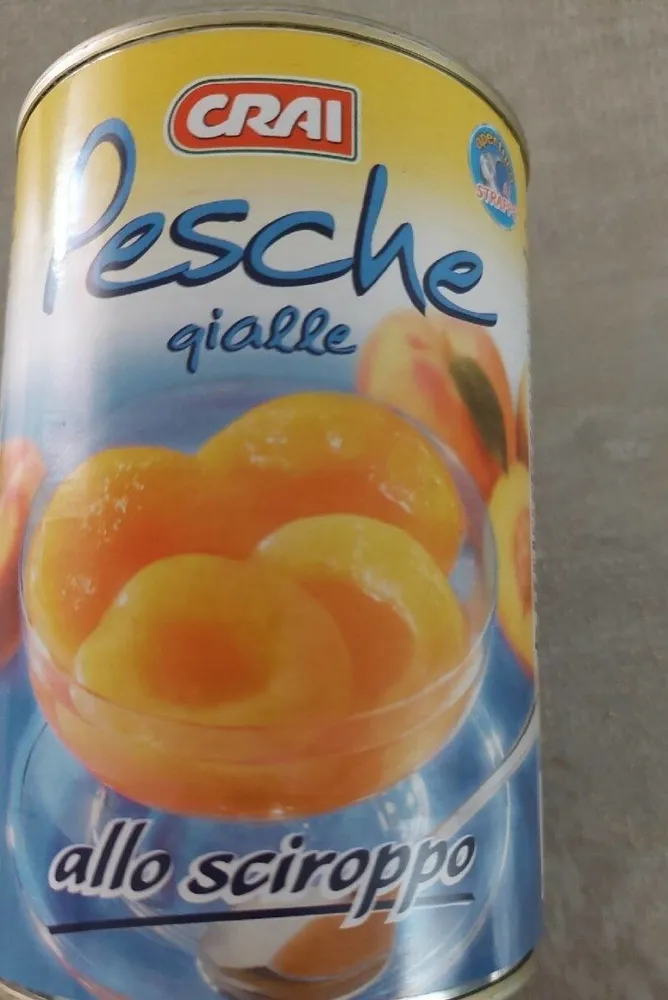 Pesche gialle allo sciroppo