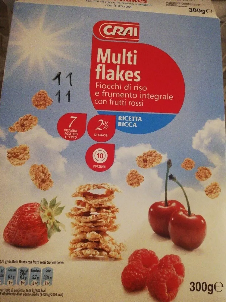 Multi flakes con frutti rossi