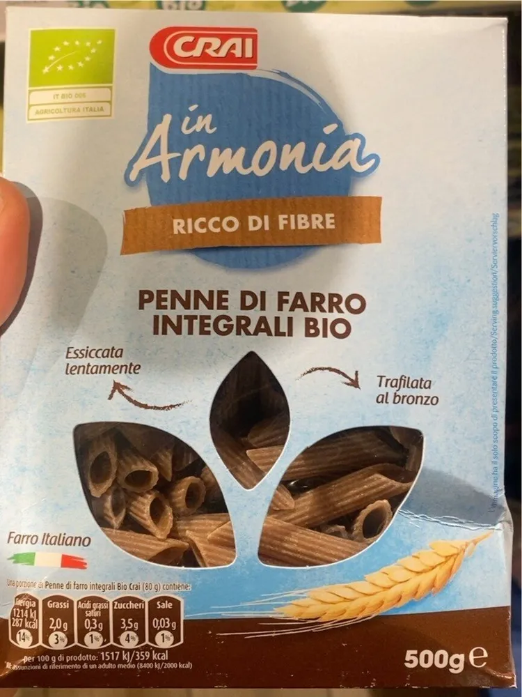 Penne di farro integrali