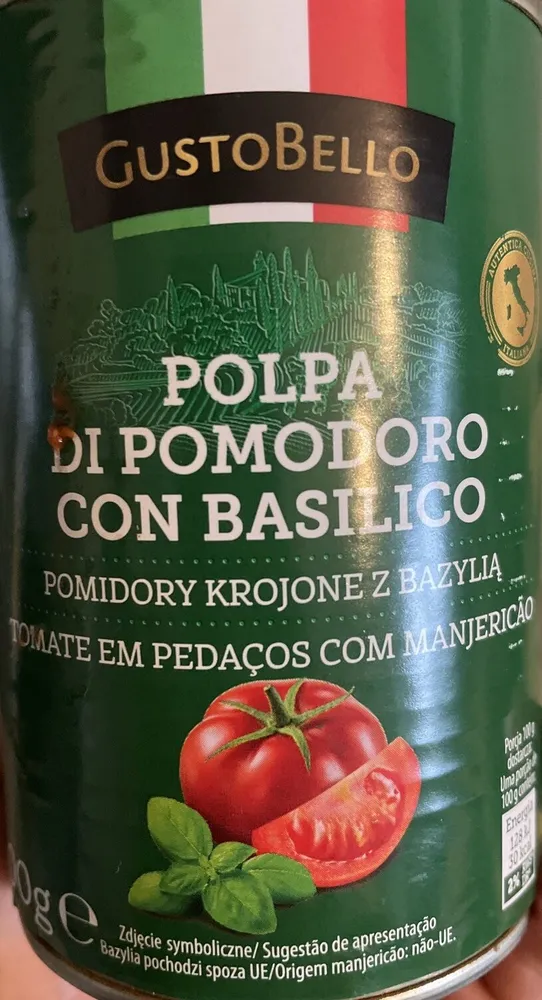polpa di pomodoro con basilico