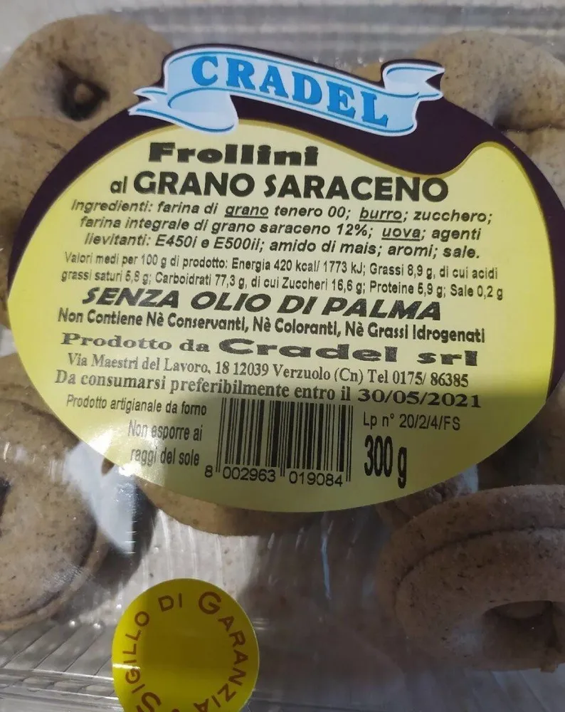 Frollini al grano saraceno