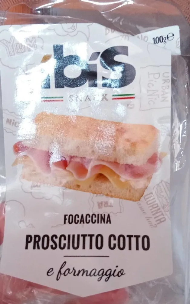 Focaccina prosciutto cotto e formaggio