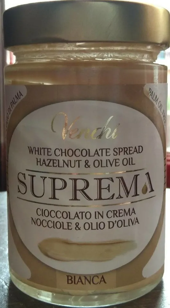White chocolate spread hazelnut & olive oil