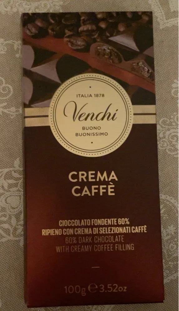 Cioccolato fondente 60% ripieno con crema de caffé