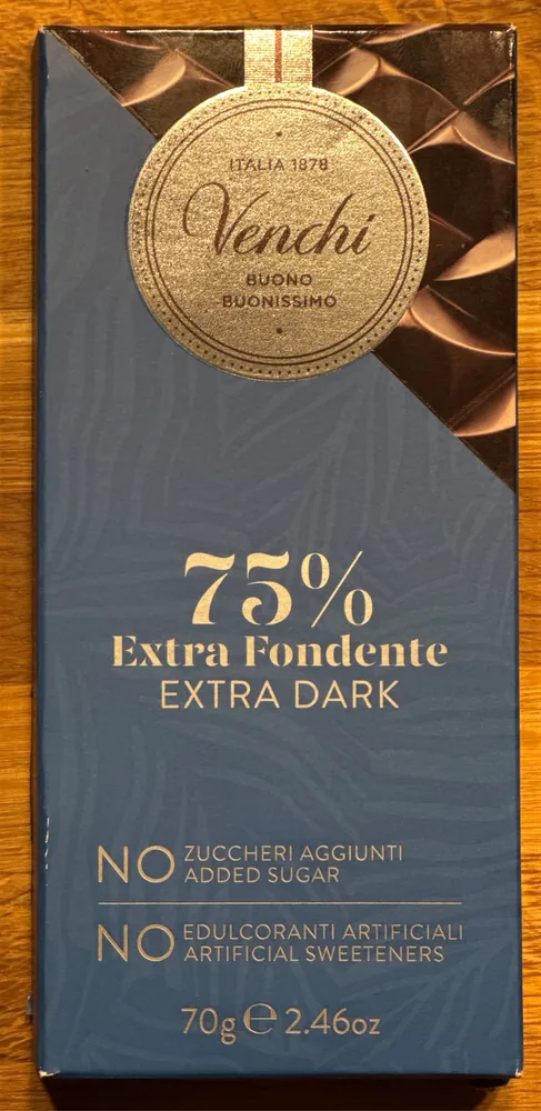 Venchi noir 75% sans sucre
