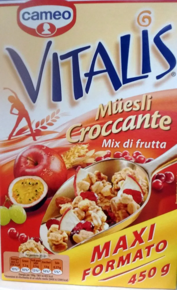 Müesli croccante mix di frutta