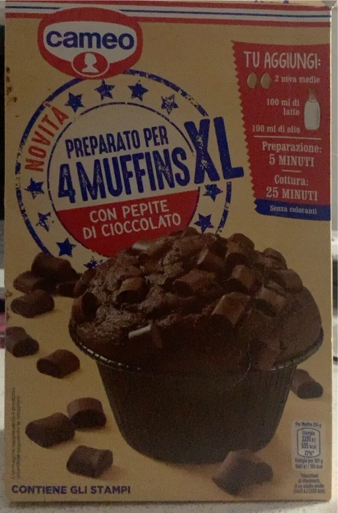 Preparato per 4 muffins XL