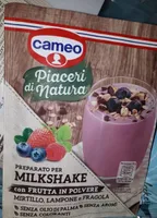 Preparato per milkshake con frutta in polvere, mirtillo, lampone e fragola