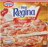 Pizza regina alta würstel