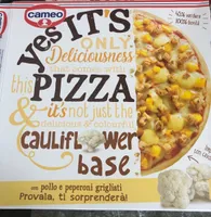 Pizza Cauliflower Base con pollo e peperoni grigliati