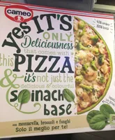 Pizza Spinach Base con mozzarella, broccoli e funghi