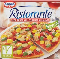 ristorante pizza rossa alle verdure grigliate