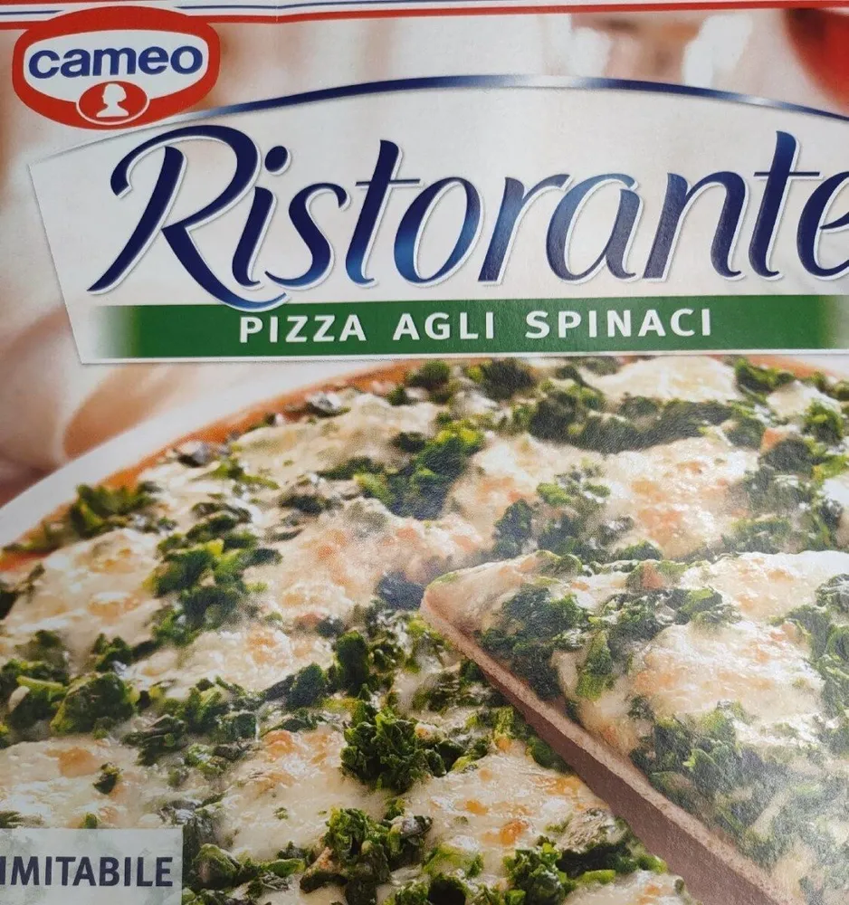 Ristorante pizza agli spinaci