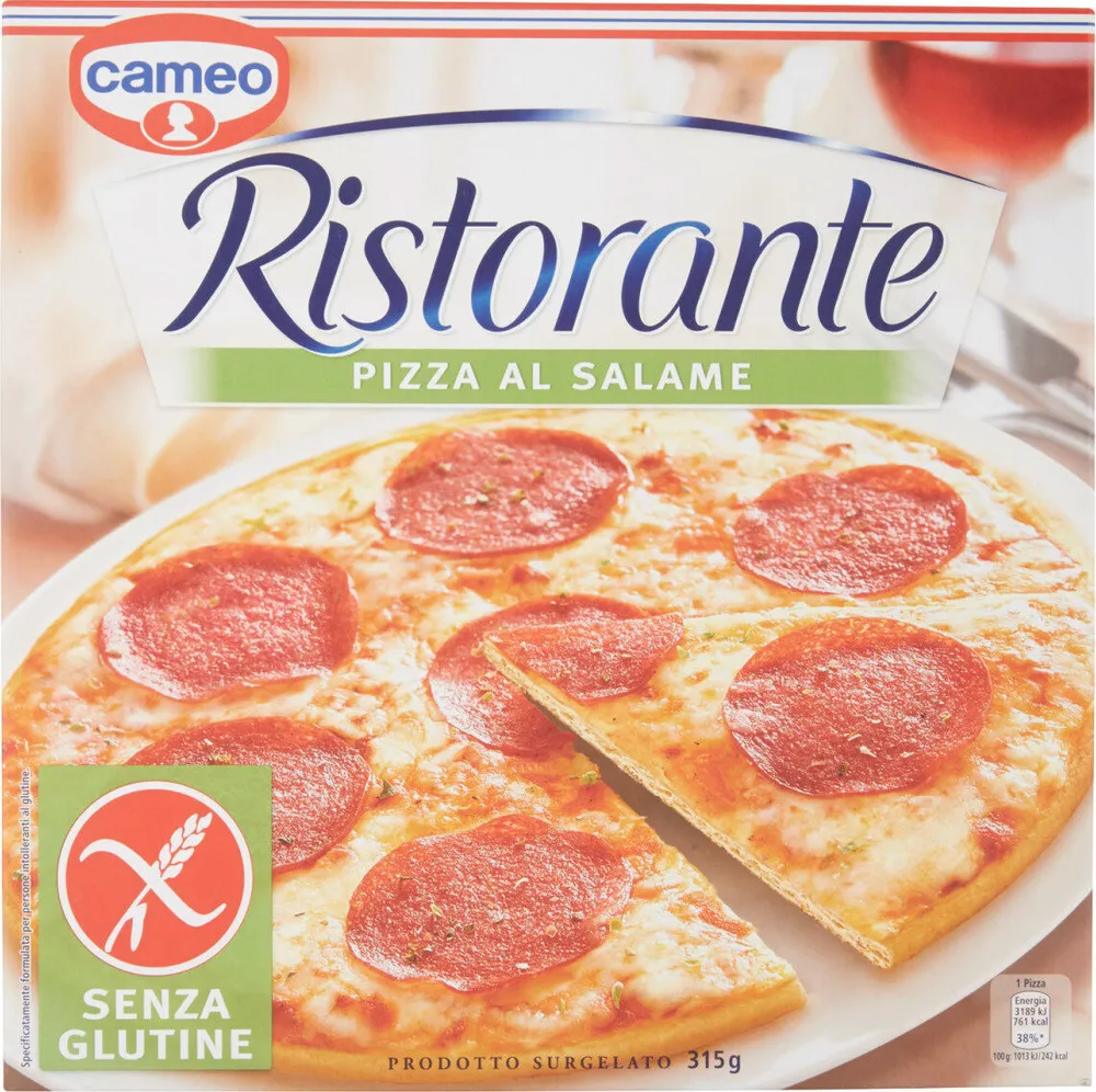 Ristorante pizza al salame senza glutine