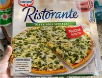 Pizza ristorante agli spinaci