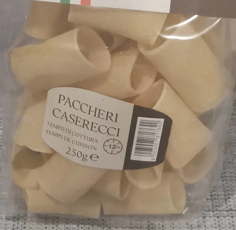 Pâtes paccheri caserecci
