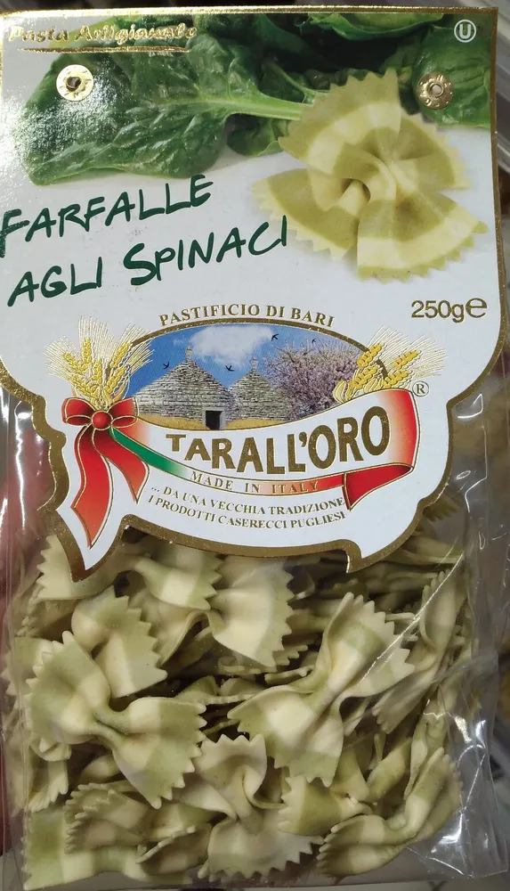 Farfalle Sabor Espinacas Taralloro