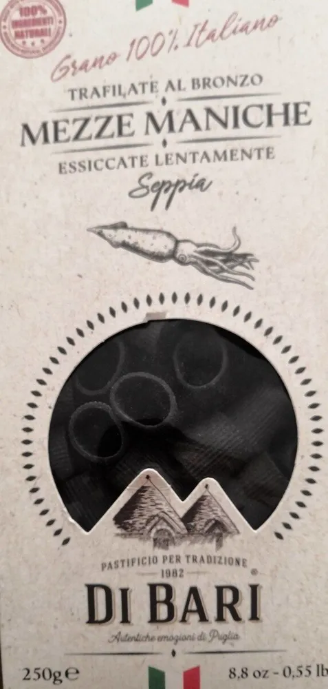 Mezze maniche Sepia | Teigwaren aus Hartweizengries mit Tintenfischtinte