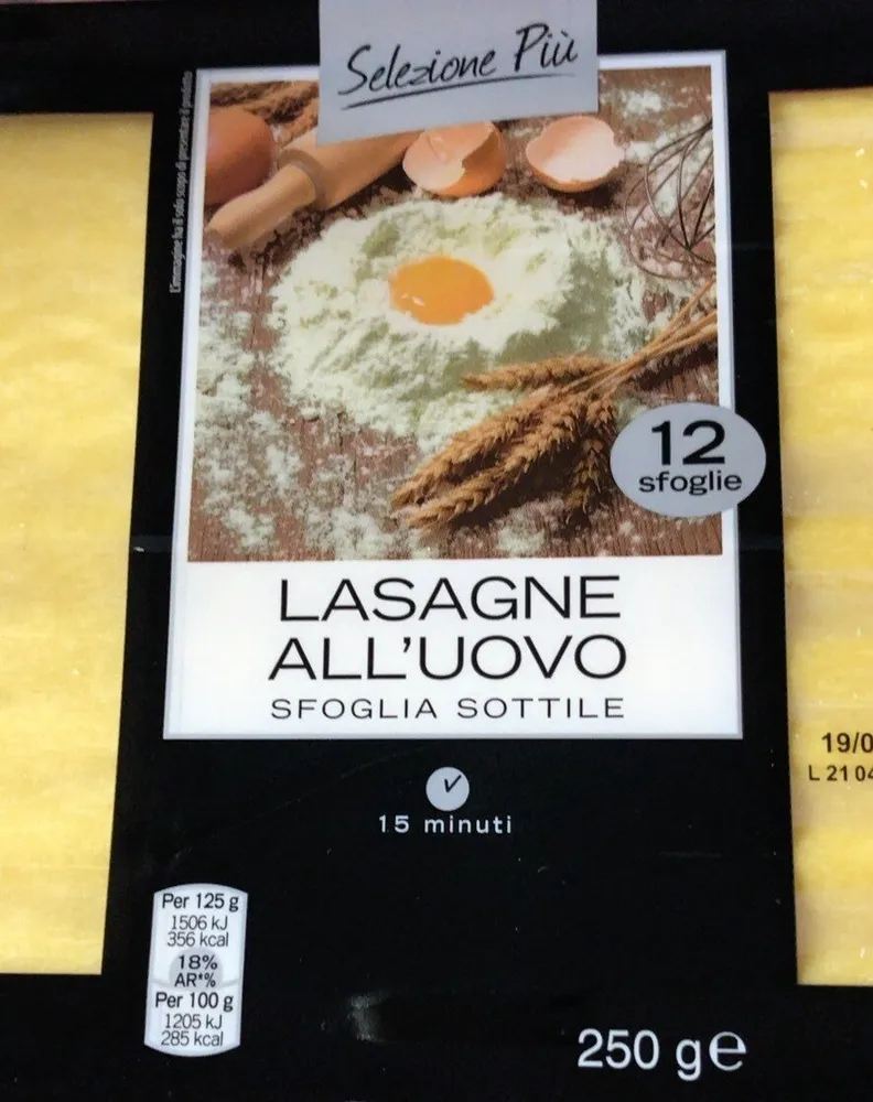 Lasagne all’uovo sfoglia sottile