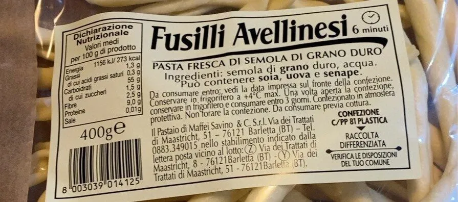 fusilli avellinesi
