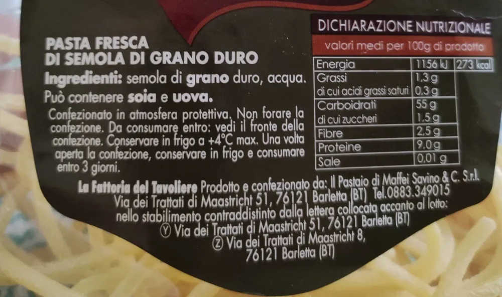 Troccoli pasta fresca di semola di grano duro