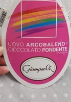 Uovo arcobaleno cioccolato fondente