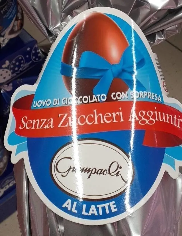 Uovo di cioccolato senza zuccheri aggiunti