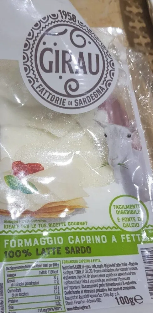Formaggio caprino a fette