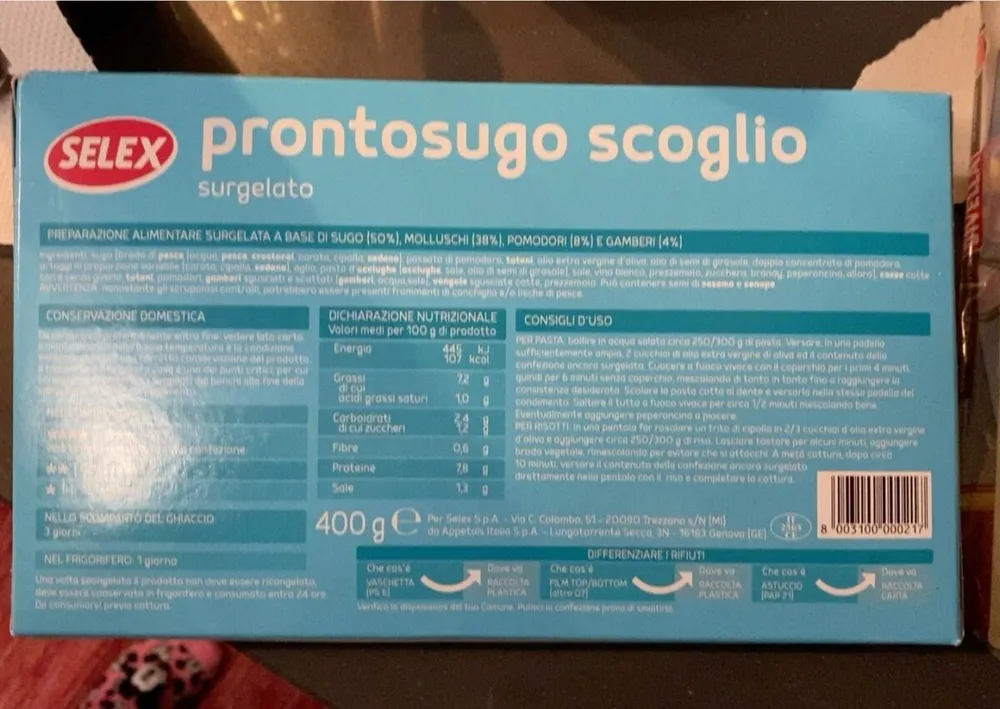 Pronto sugo scoglio