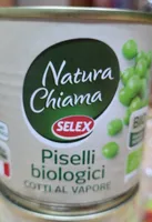 Piselli biologici cotti a vapore