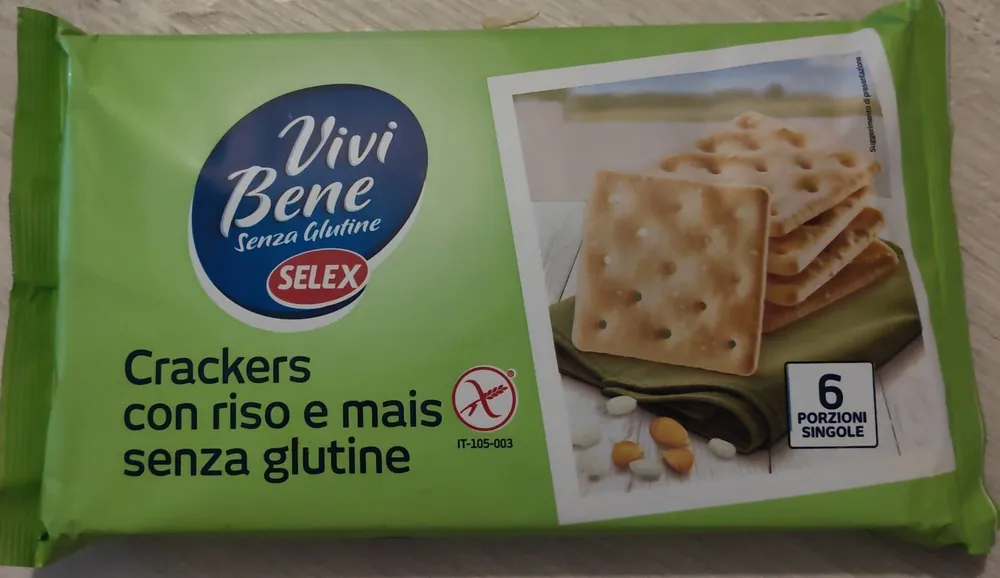 Crackers con riso e mais senza glutine