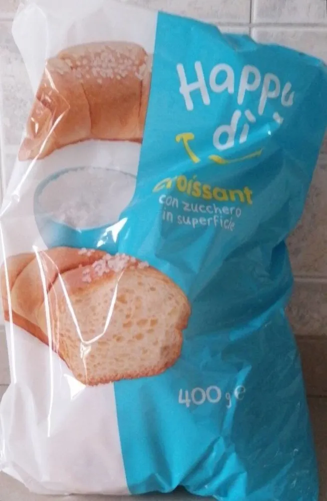 croissant con zucchero in superficie