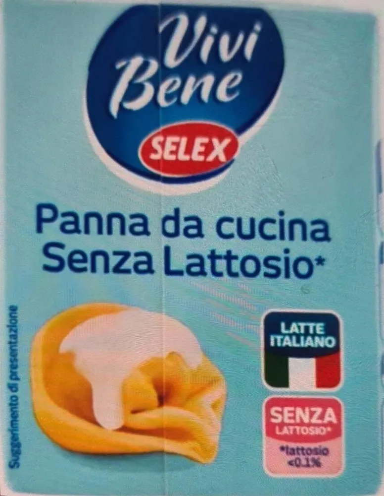 Panna da cucina senza lattosio