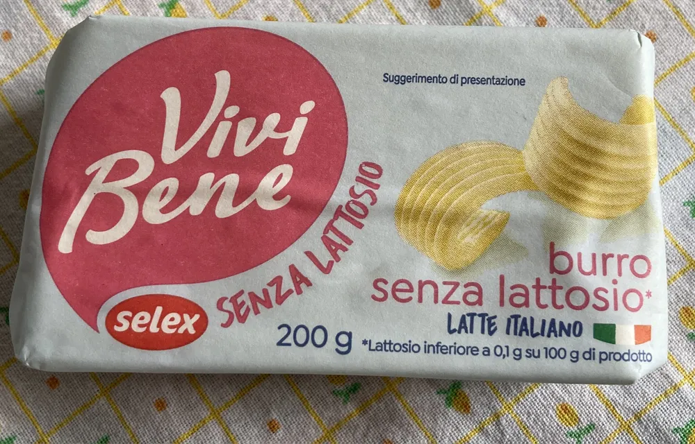 Burro senza lattosio