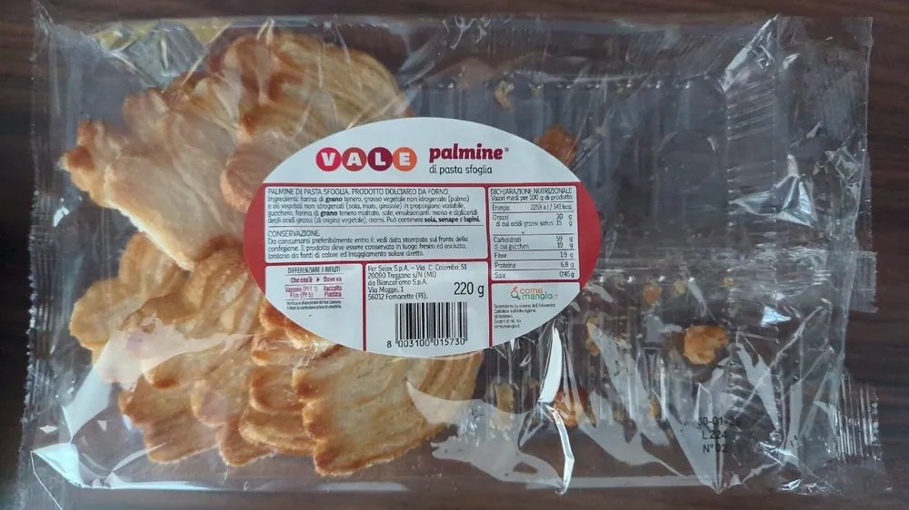 Palmine di Pasta Sfoglia