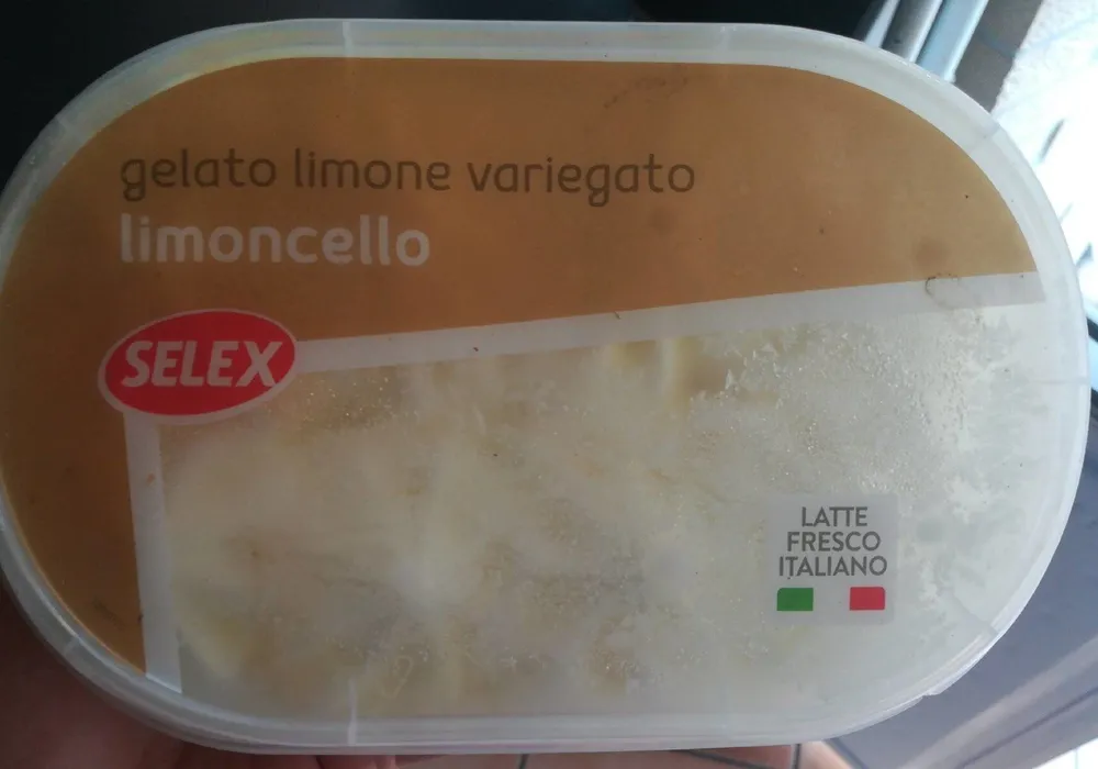 Gelato limone variegato limoncello