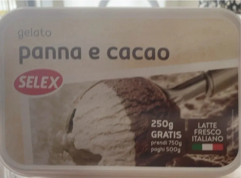 Gelato panna e cacao