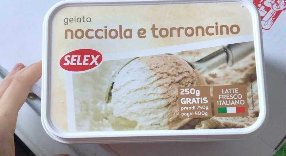 Gelato nocciola e torroncino