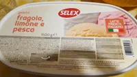 Gelato fragola, limone e pesca