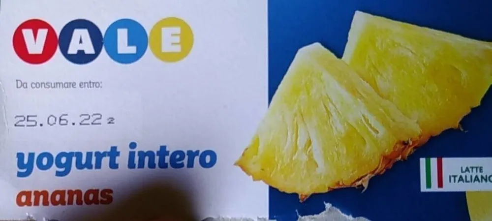 Yogurt intero ananas