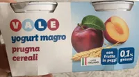 Yogurt magro prugna e cereali
