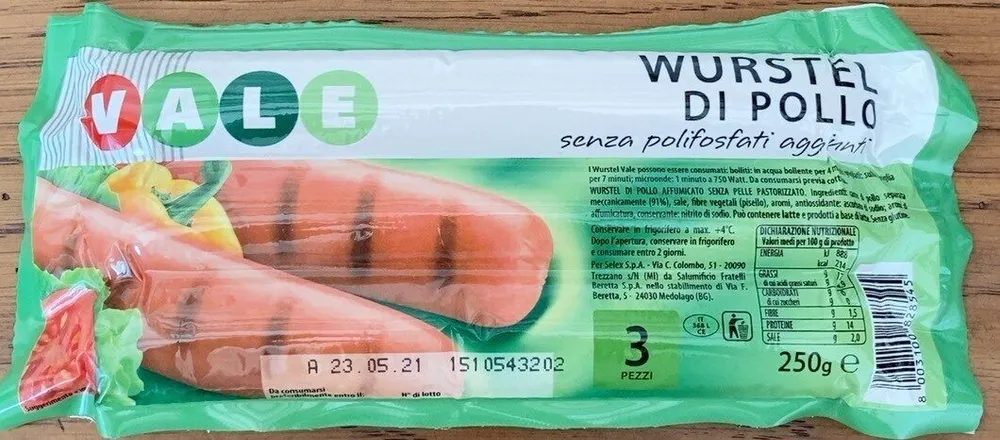 Wurstel di pollo