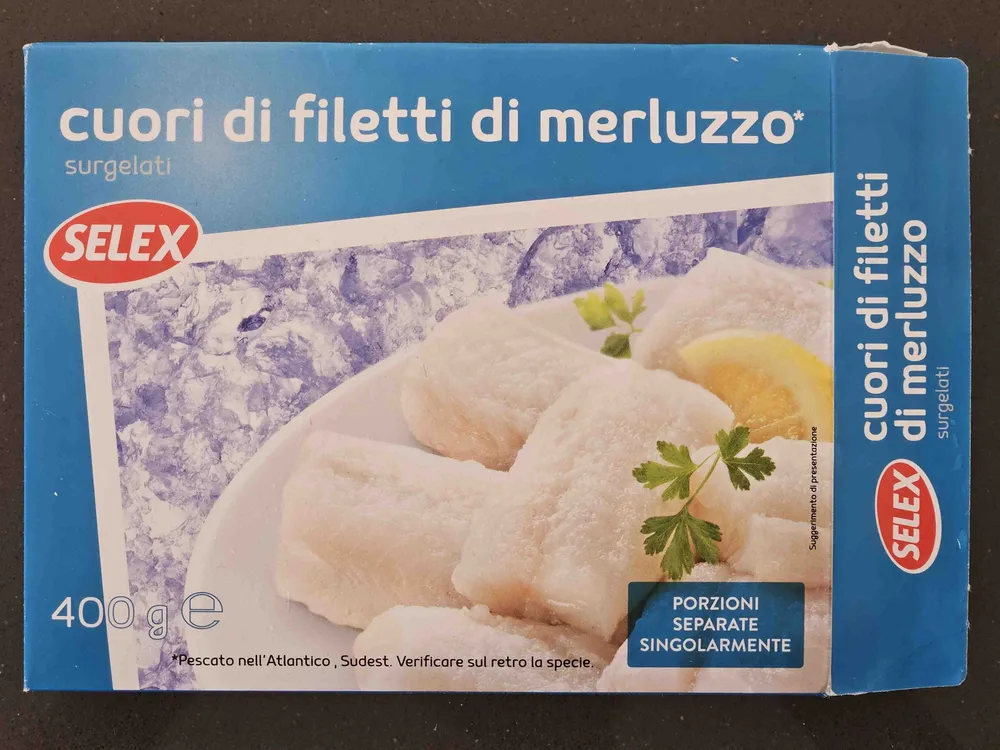 Cuori di filetti di merluzzo
