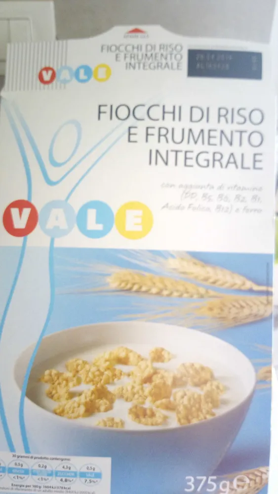 Fiocchi di riso e frumenti