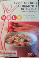 Fiocchi di riso e di frumento integrale con frutti rossi