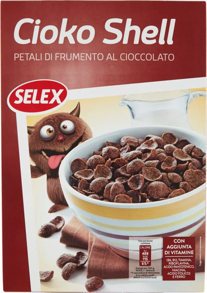 Cioko shell petali di frumento al cioccolato
