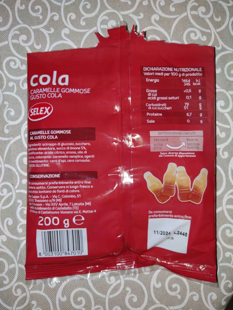Caramelle gommose gusto cola